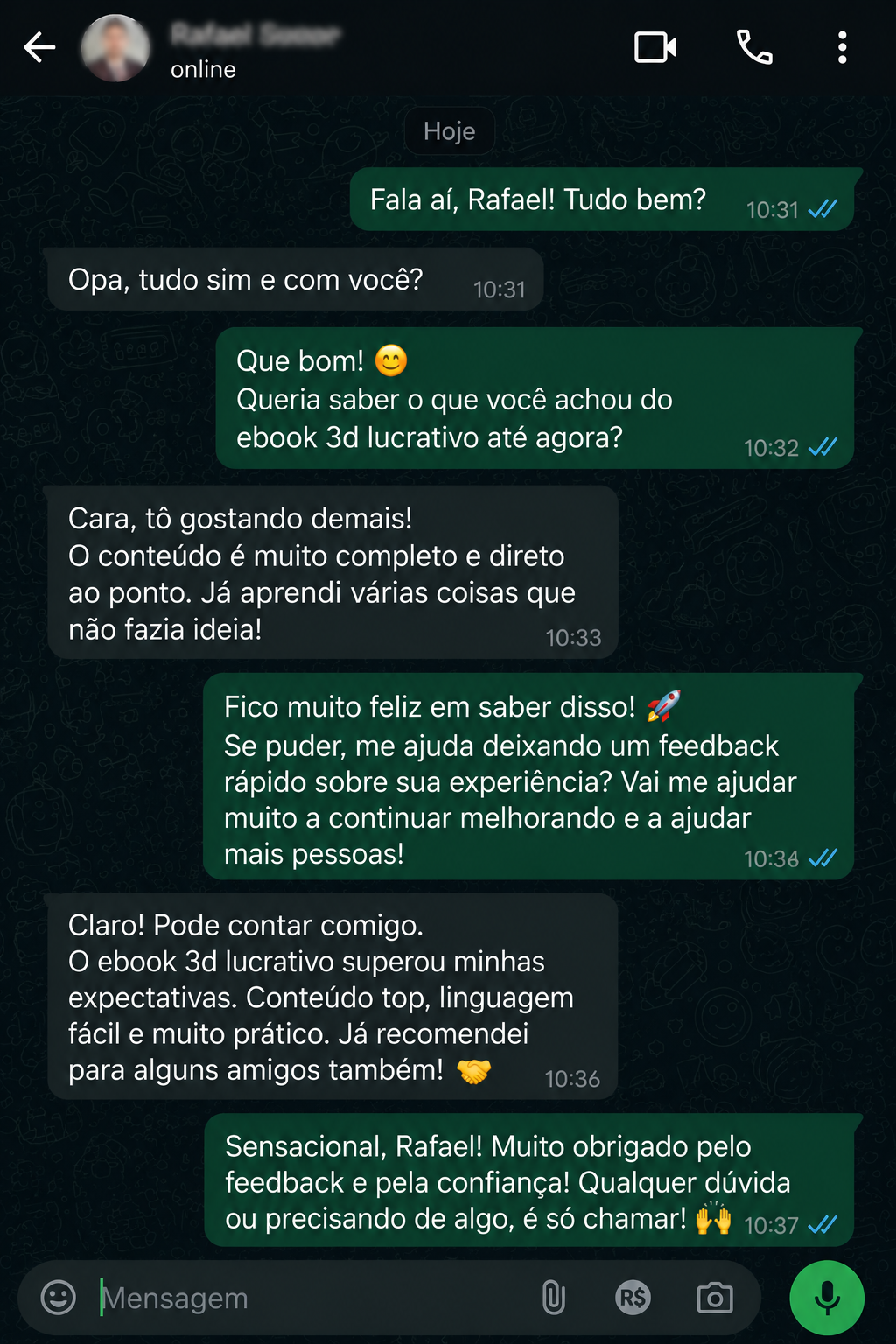 Feedback de aluno no WhatsApp 2